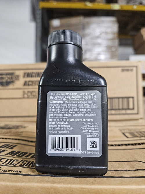 2 cycle engine oil, Carquest,2.6 Oz,sold By The Case