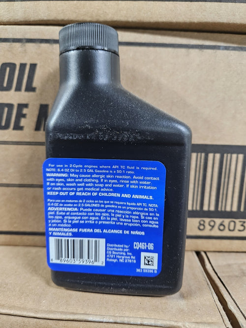 2 cycle engine oil,CarQuest, 6.4 Oz,sold by  case
